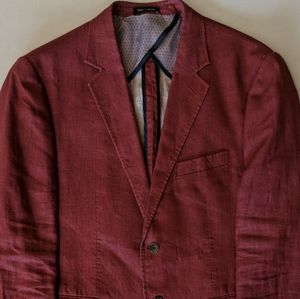 Joseph Abboud Cranberry Linen Blazer